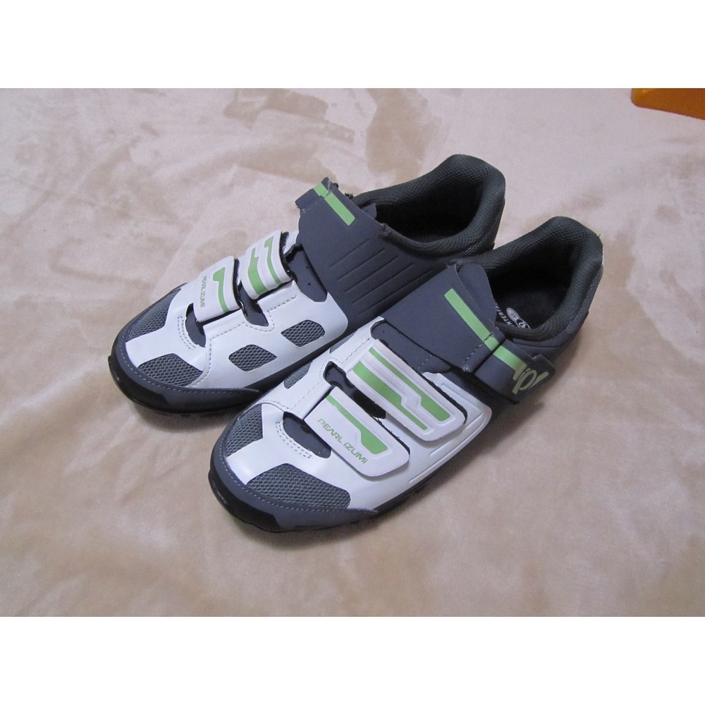 Pearl Izumi Women's White Gray Lime Cycling Shoes